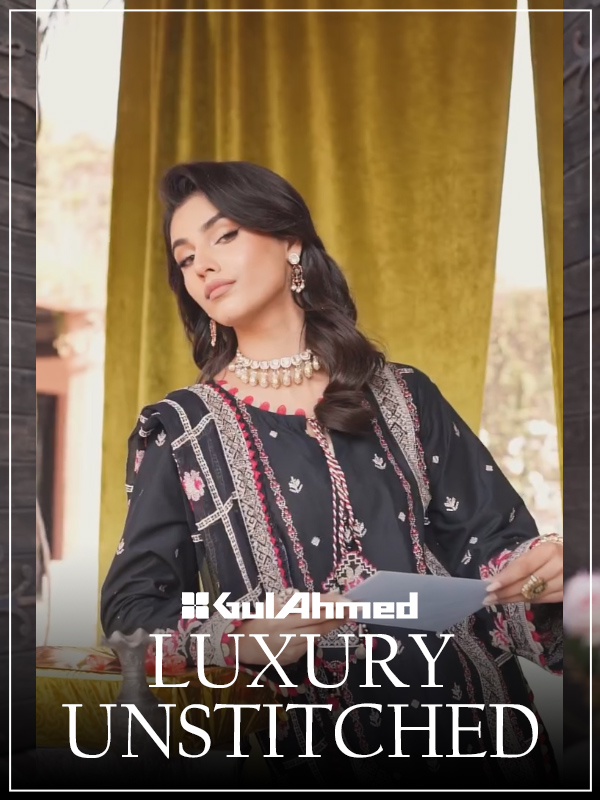 3PC Zari And Sequins Embroidered Cotton Net With Zari And Sequins Embroidered Organza Dupatta